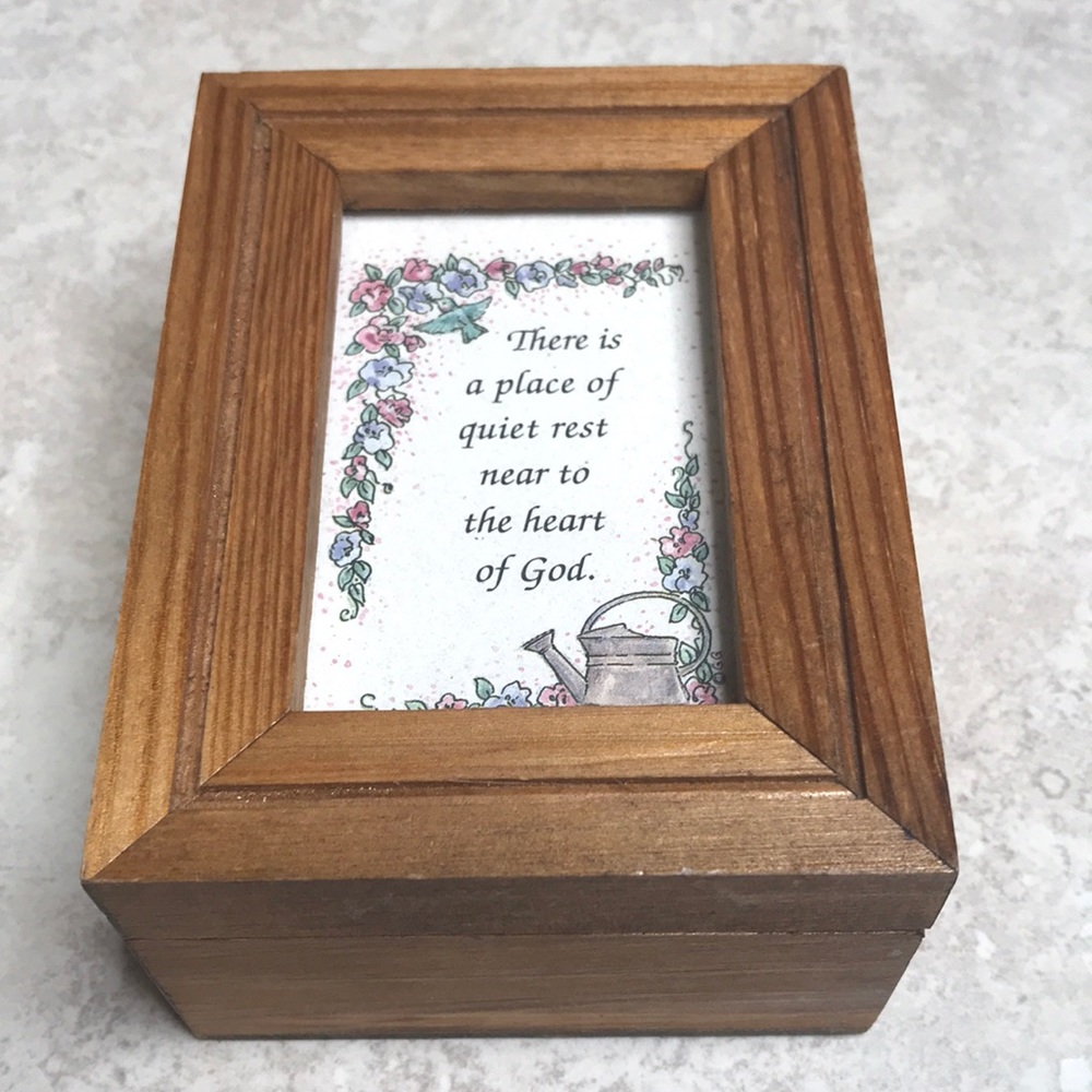 Keepsake Storage Box Wooden with Hinge